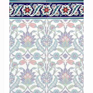 4x8 Border Tile for Masjid and Mosque Wall Turkish Ceramic