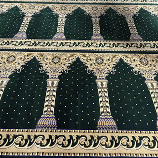 DUBAI GreenOasis™ Masjid Carpet: Islamic Arch Design for Sacred Spaces