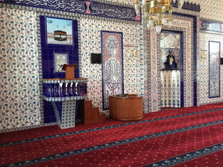 HATAY Red Border Mosque Masjid Carpet Wall-to-Wall