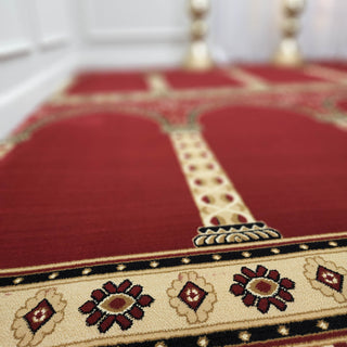 HEJAZ Red Mosque Masjid Carpet Wall-to-Wall