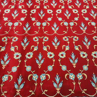 ISTANBUL BLUE MOSQUE ScarletGarden™ Masjid Carpet: Floral Beauty for Sacred Spaces