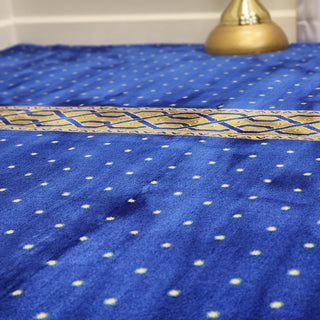 KHALID SacredSplendor™ Navy Masjid Carpet: Elevate Your Worship Experience