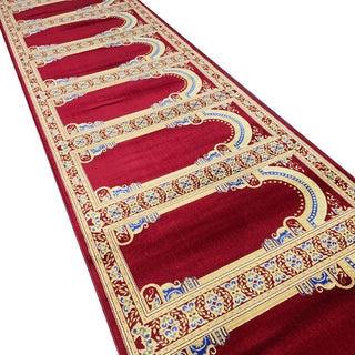 Runner Rugs,Lightweight Custom-Size Masjid Carpet Prayer Rug Runner: MUSALLA® Persian Red,MUSALLA® Masjid Mosque Carpets Prayer Runner Rugs