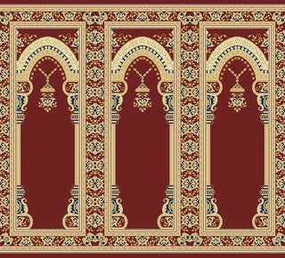 Runner Rugs,Lightweight Custom-Size Masjid Carpet Prayer Rug Runner: MUSALLA® Persian Red,MUSALLA® Masjid Mosque Carpets Prayer Runner Rugs