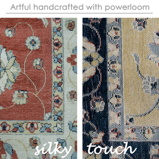 Reversible Hand Made Silky Chenille Yarn Persian Mahal Area Rug 5'3'' x 7'3'' - 5X8 Area