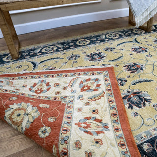 Reversible Hand Made Silky Chenille Yarn Persian Mahal Area Rug 5'3'' x 7'3'' - 5X8 Area