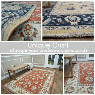 Reversible Hand Made Silky Chenille Yarn Persian Mahal Area Rug 5'3'' x 7'3'' - 5X8 Area