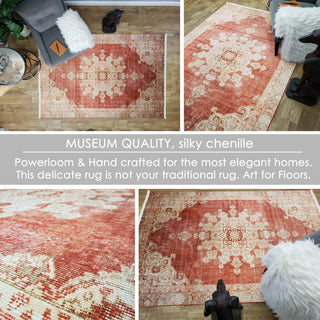 Area Rugs,Serica Museum Quality Faux Silk Area Rug Rose Medallion Distressed,MUSALLA® Masjid Mosque Carpets Prayer Runner Rugs