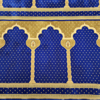 SULTAN Navy Splendor™ Arch Masjid Carpet: Timeless Elegance for Sacred Spaces