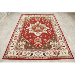 Area Rugs,Wool Area Rug Red/Beige Indoor Medallion Persian,MUSALLA® Masjid Mosque Carpets Prayer Runner Rugs